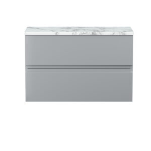 Hudson Reed 800mm Wall Hung 2-Drawer Unit & Laminate Worktop URB206LCM