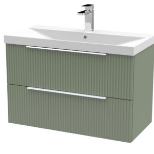 Hudson Reed 800mm Wall Hung 2 Drawer Vanity & Basin 3 DFF895D