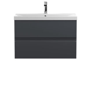 Hudson Reed 800mm Wall Hung 2 Drawer Vanity & Basin 3 URB1406D