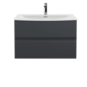 Hudson Reed 800mm Wall Hung 2 Drawer Vanity & Basin 4 URB1406G