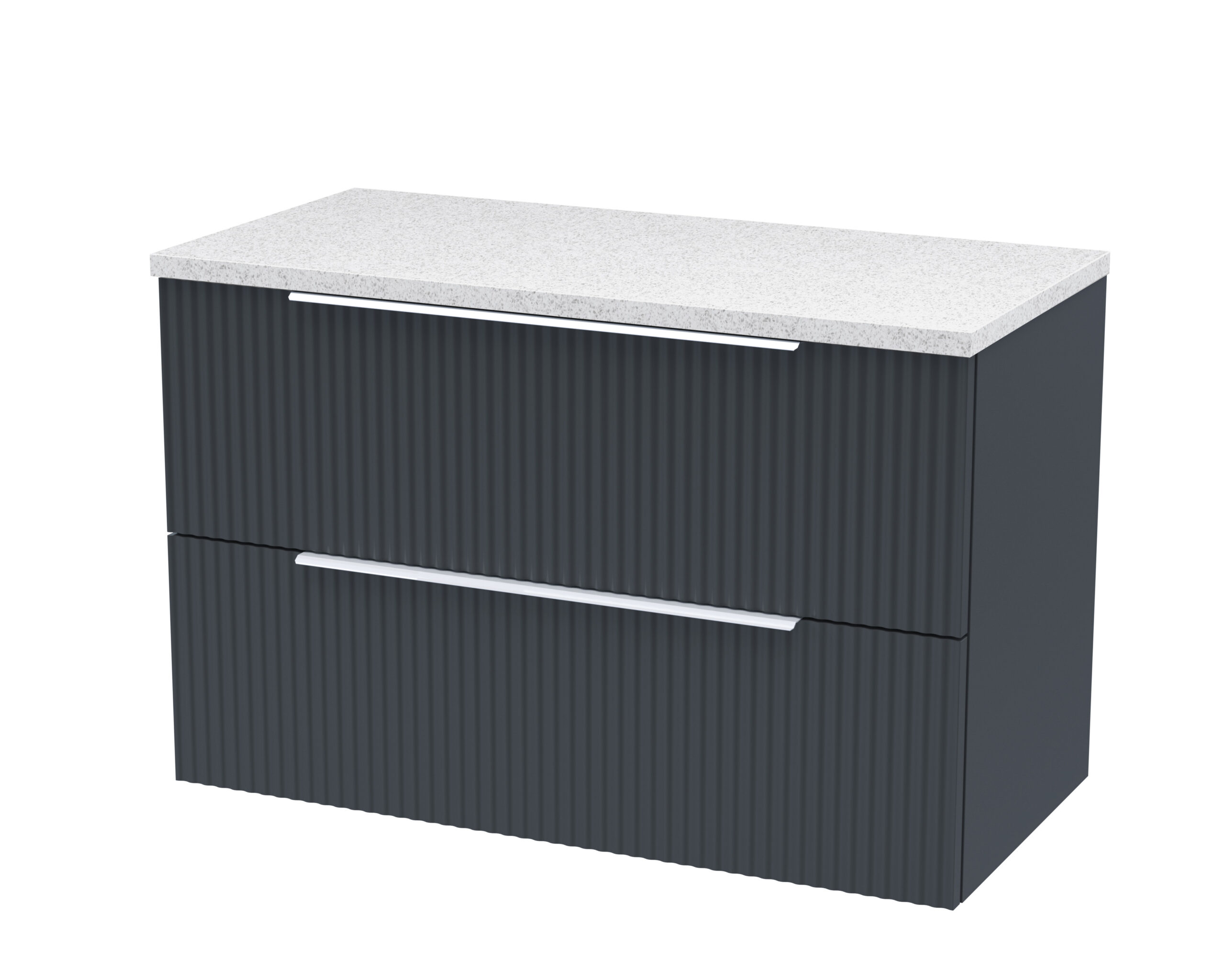 Hudson Reed 800mm Wall Hung 2 Drawer Vanity & Laminate Top DFF1495LSW