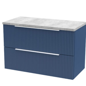 Hudson Reed 800mm Wall Hung 2 Drawer Vanity & Laminate Top DFF395LBG