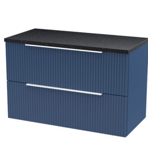 Hudson Reed 800mm Wall Hung 2 Drawer Vanity & Laminate Top DFF395LSB