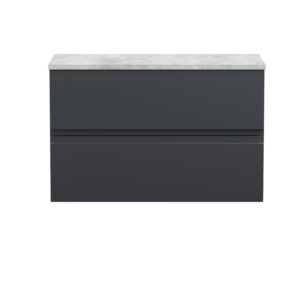 Hudson Reed 800mm Wall Hung 2 Drawer Vanity & Laminate Top URB1406LBG