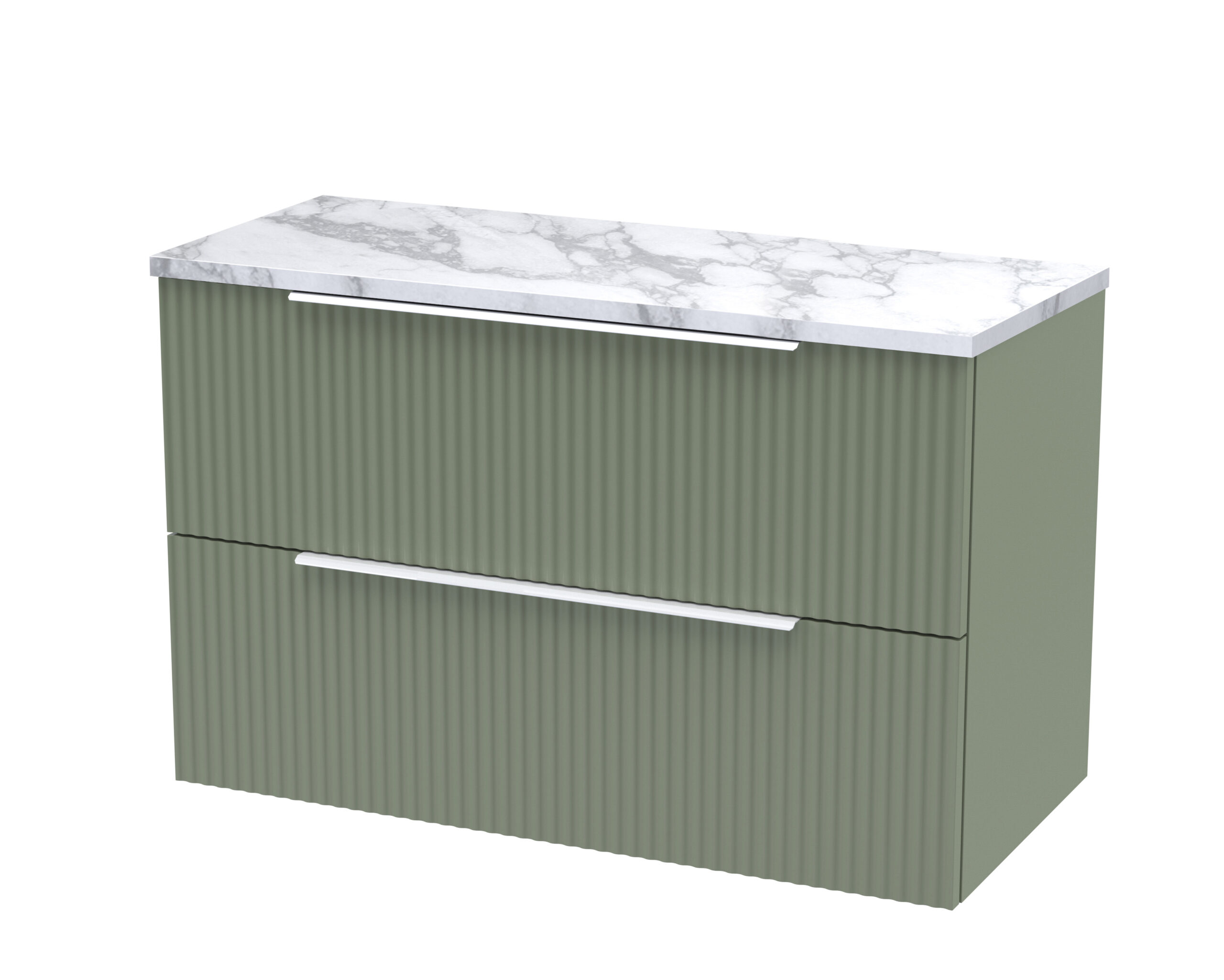 Hudson Reed 800mm Wall Hung 2-Drawer Vanity & Laminate Worktop DFF895LCM