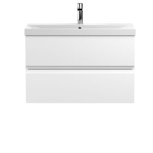 Hudson Reed 800mm Wall Hung 2-Drawer Vanity Unit & Basin 3 URB106D