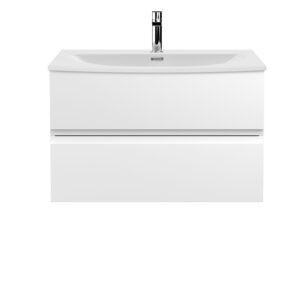 Hudson Reed 800mm Wall Hung 2 Drawer Vanity Unit & Basin 4 URB106G