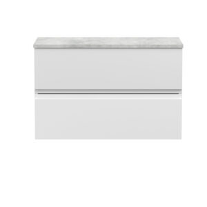 Hudson Reed 800mm Wall Hung 2-Drawer Vanity Unit & Laminate Worktop URB106LBG