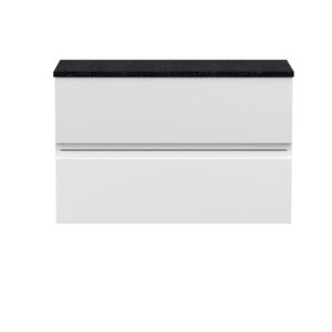 Hudson Reed 800mm Wall Hung 2-Drawer Vanity Unit & Laminate Worktop URB106LSB