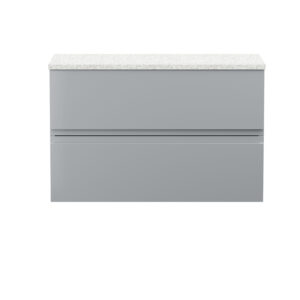 Hudson Reed 800mm Wall Hung 2-Drawer Vanity Unit & Laminate Worktop URB206LSW