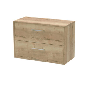 Hudson Reed 800mm Wall Hung 2 Drawer Vanity & Worktop JNU1826W