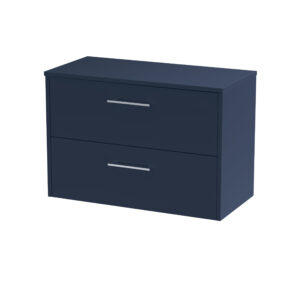 Hudson Reed 800mm Wall Hung 2-Drawer Vanity & Worktop JNU2926W