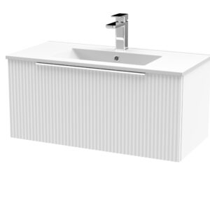 Hudson Reed 800mm Wall Hung Single Drawer Vanity & Basin 2 DFF196B