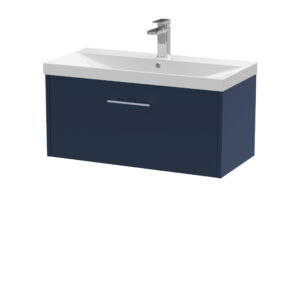 Hudson Reed 800mm Wall Hung Single Drawer Vanity & Basin 3 JNU2925D