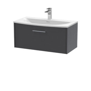Hudson Reed 800mm Wall Hung Single Drawer Vanity & Basin 4 JNU2225G