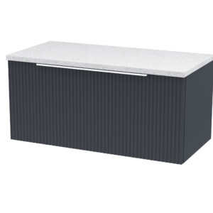 Hudson Reed 800mm Wall Hung Single Drawer Vanity & Laminate Top DFF1496LSW