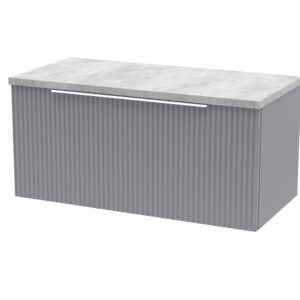 Hudson Reed 800mm Wall Hung Single Drawer Vanity & Laminate Top DFF296LBG