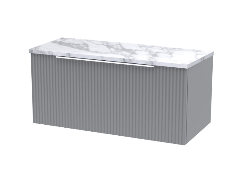 Hudson Reed 800mm Wall Hung Single Drawer Vanity & Laminate Worktop DFF296LCM
