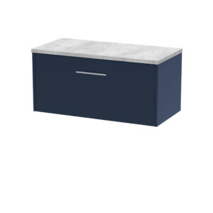 Hudson Reed 800mm Wall Hung Single Drawer Vanity & Laminate Worktop JNU2925LBG