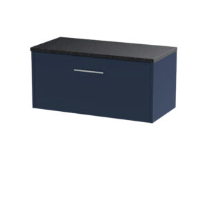Hudson Reed 800mm Wall Hung Single Drawer Vanity & Laminate Worktop JNU2925LSB