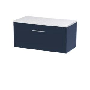 Hudson Reed 800mm Wall Hung Single Drawer Vanity & Laminate Worktop JNU2925LSW