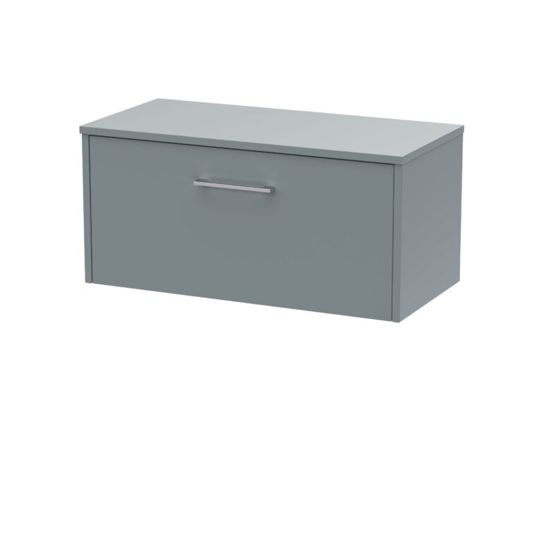 Hudson Reed 800mm Wall Hung Single Drawer Vanity & Worktop JNU2325W