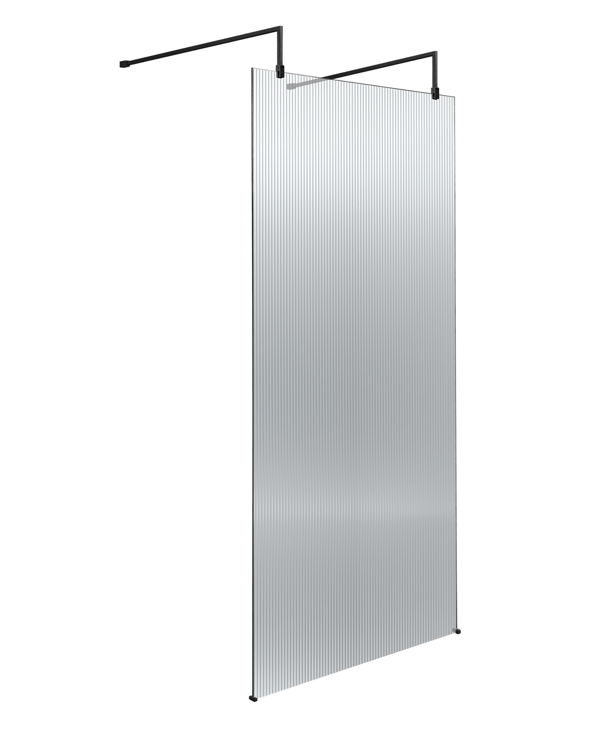 Hudson Reed 900mm Fluted Wetroom Scren with Arms & Feet WRAF19590BP