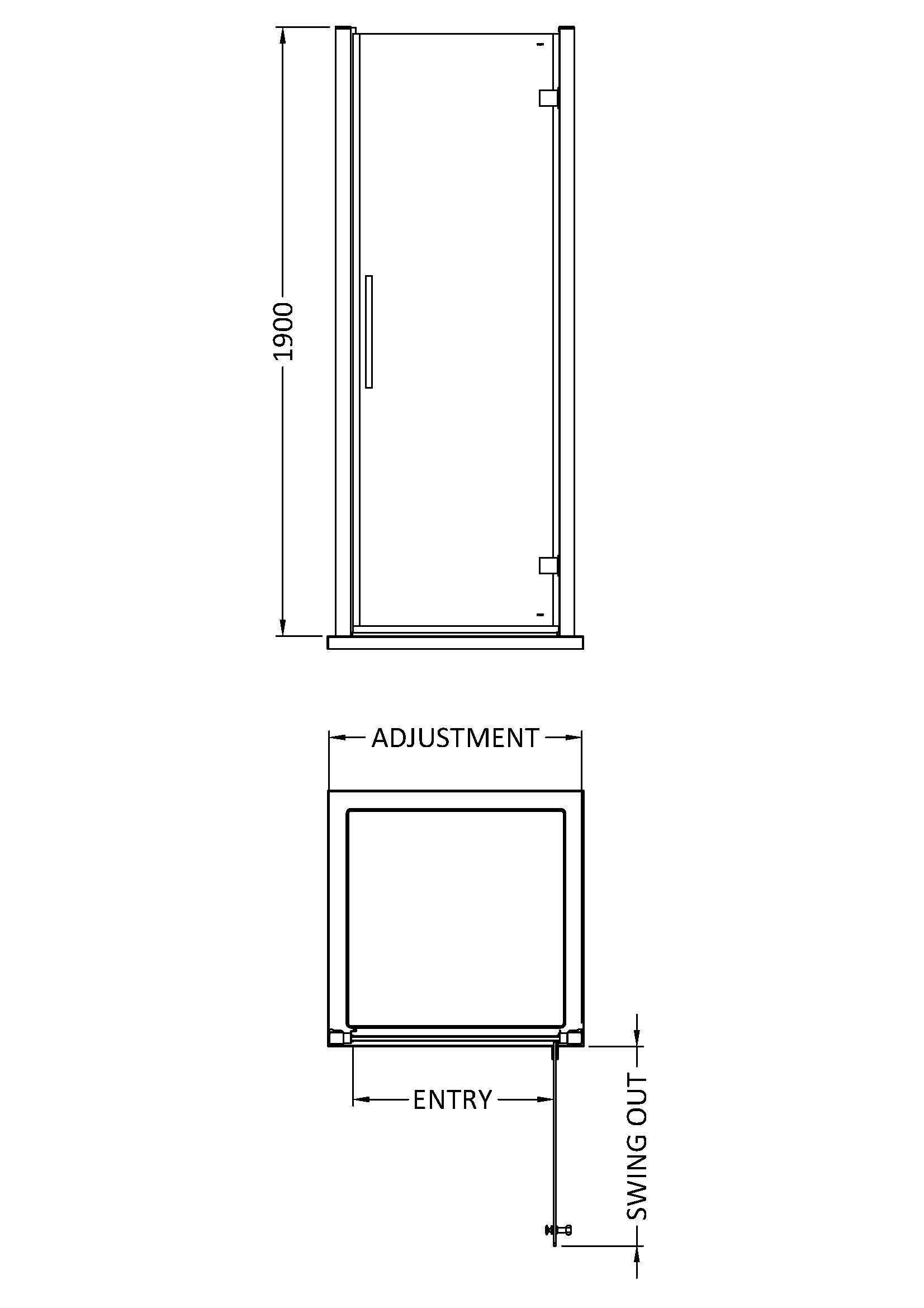 Hudson Reed Apex 900mm Hinged Door MH90-E8 - Image 4