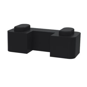 Hudson Reed Black Wetroom Screen Support Foot WRSF007