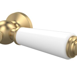 Hudson Reed Brushed Brass Ceramic Handle WC Lever E870