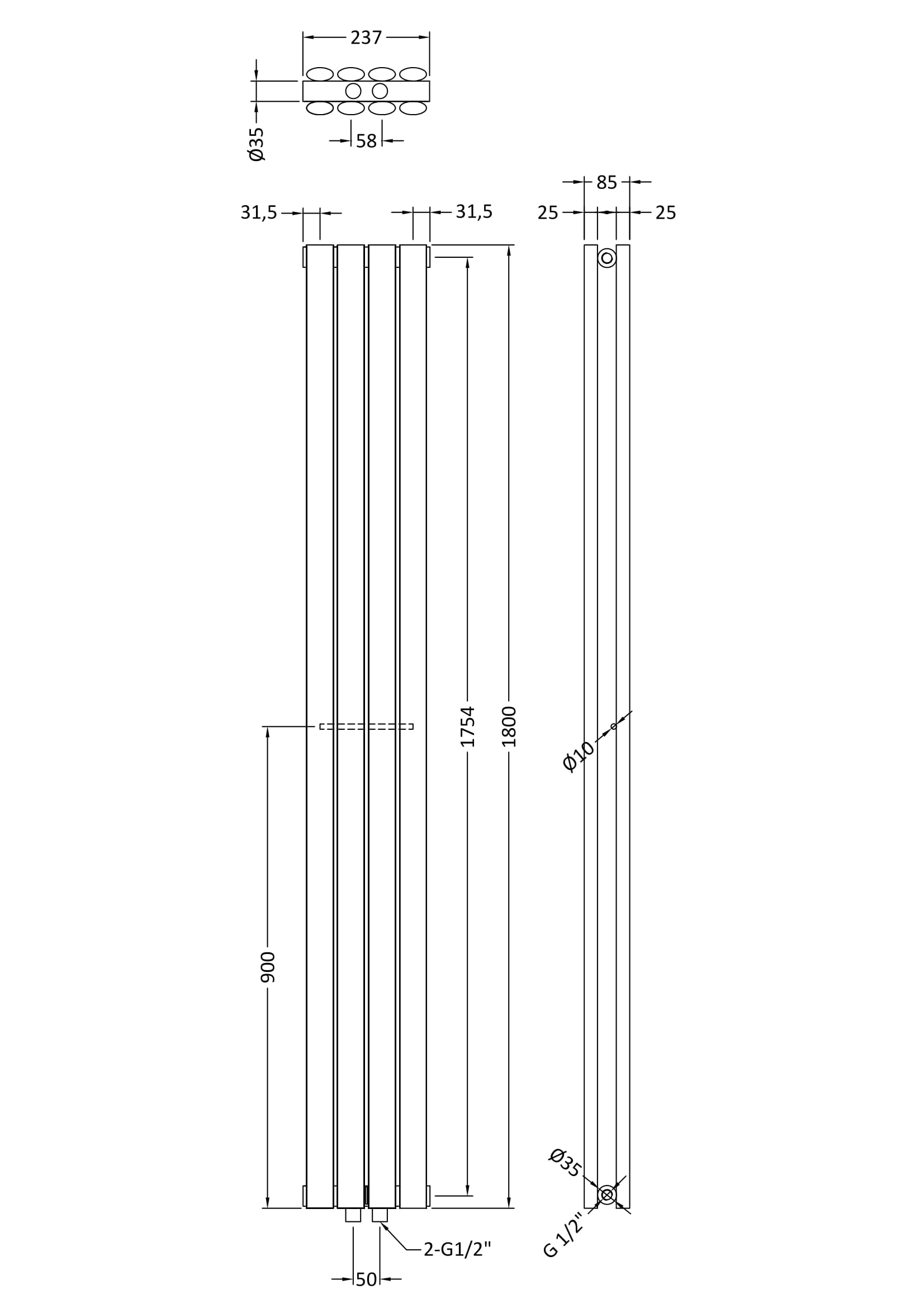 Hudson Reed Compact Designer Radiator HRE009 - Image 4