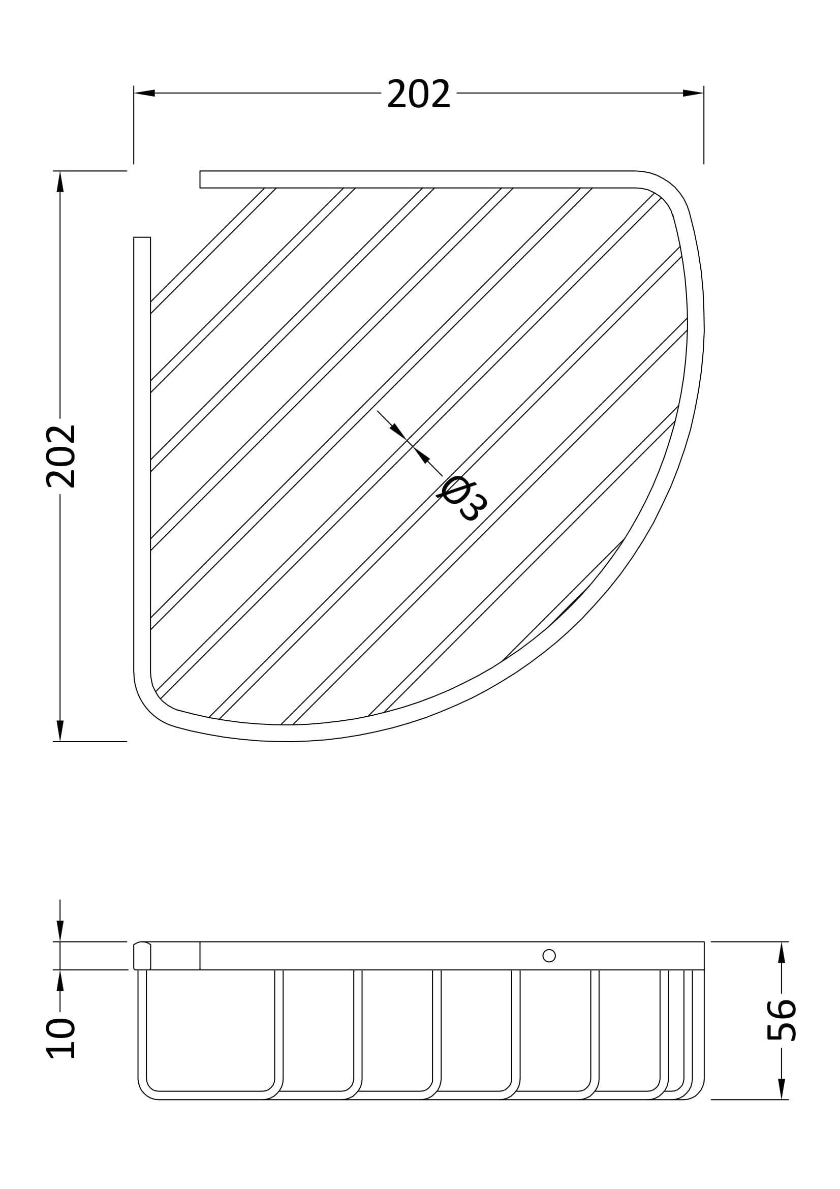 Hudson Reed Deep Corner Basket LL306 - Image 2