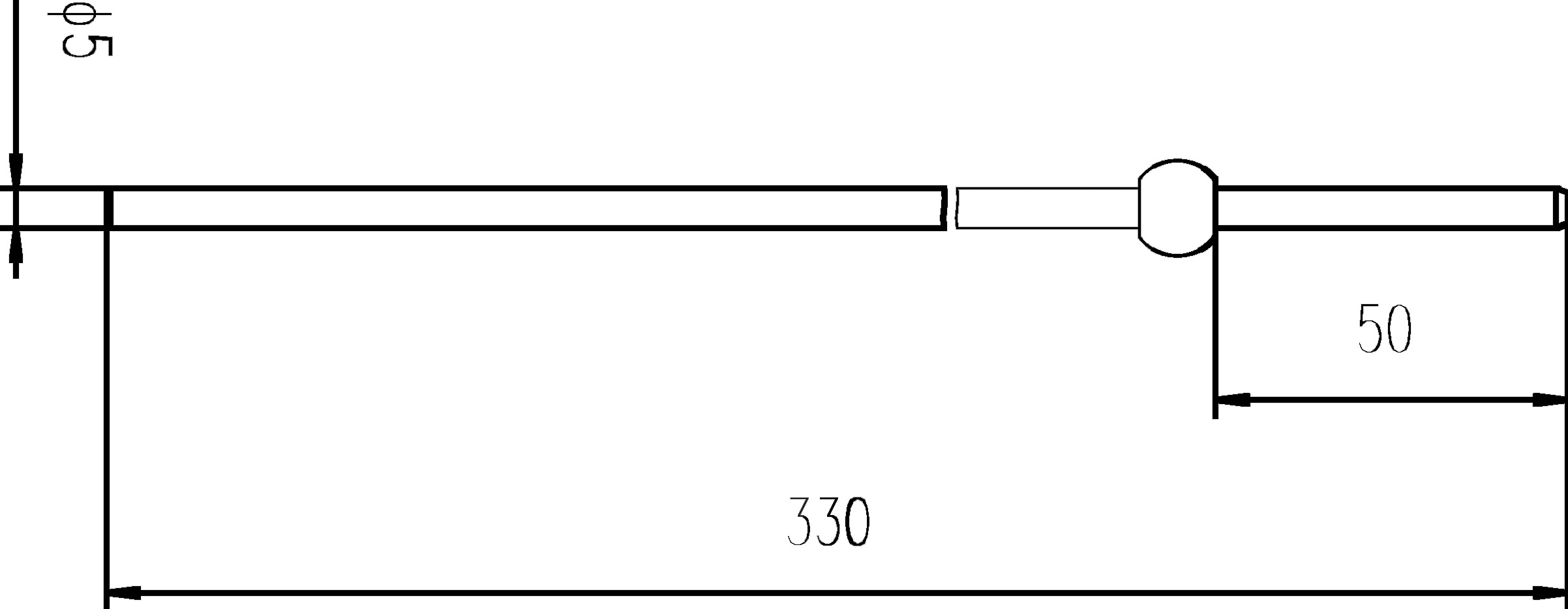 Hudson Reed Extended Horizontal Rod FA301 - Image 2
