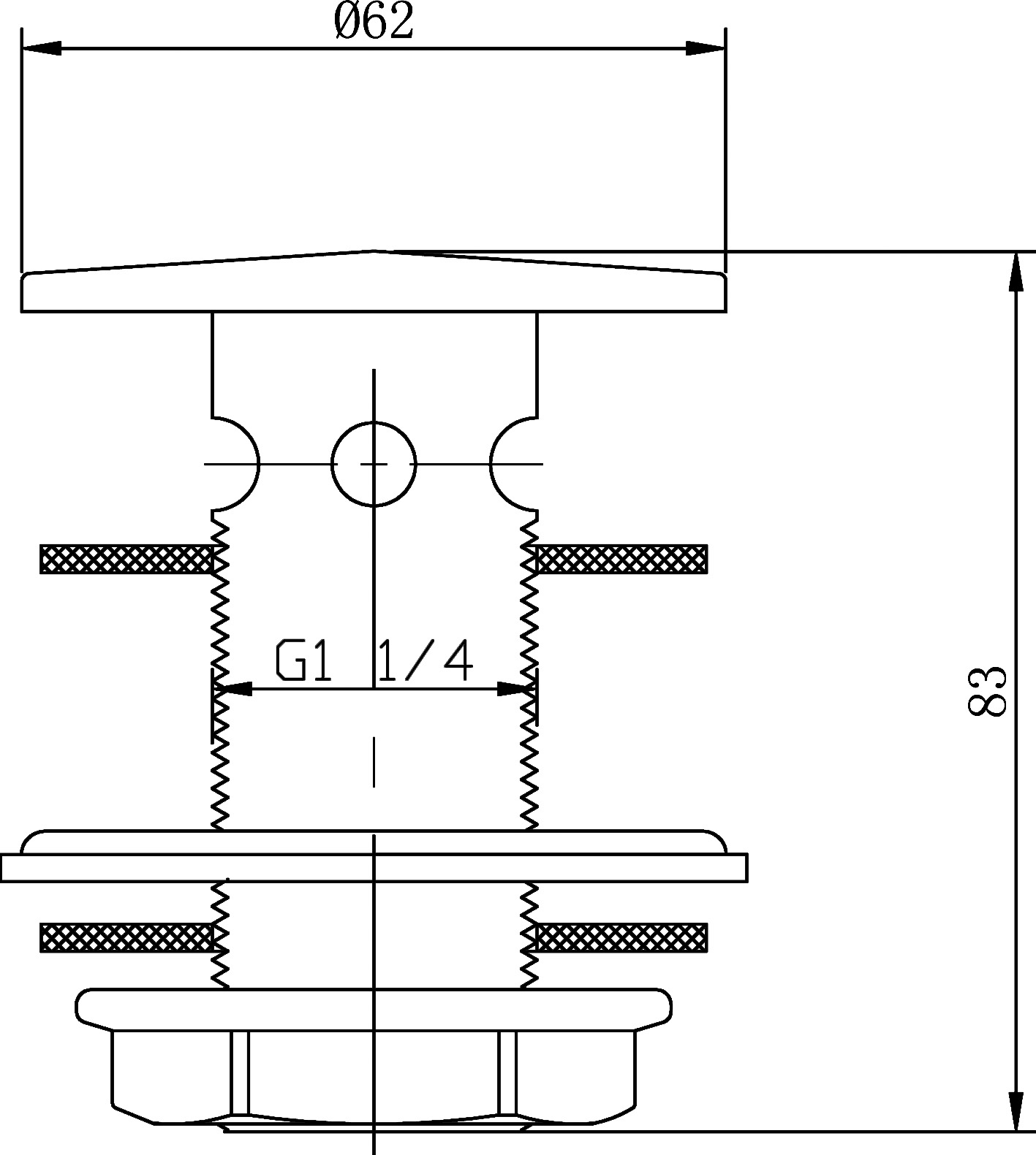 Hudson Reed Flip Top Basin Waste ER03 - Image 3