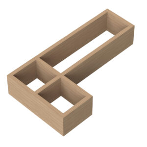 Hudson Reed L-Shaped Bamboo Drawer Organiser DDL300