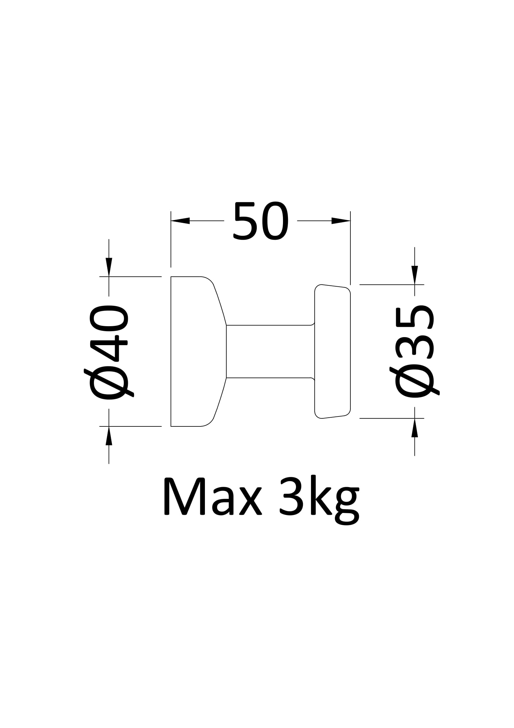 Hudson Reed Magnetic Robe Hook ACC001 - Image 2