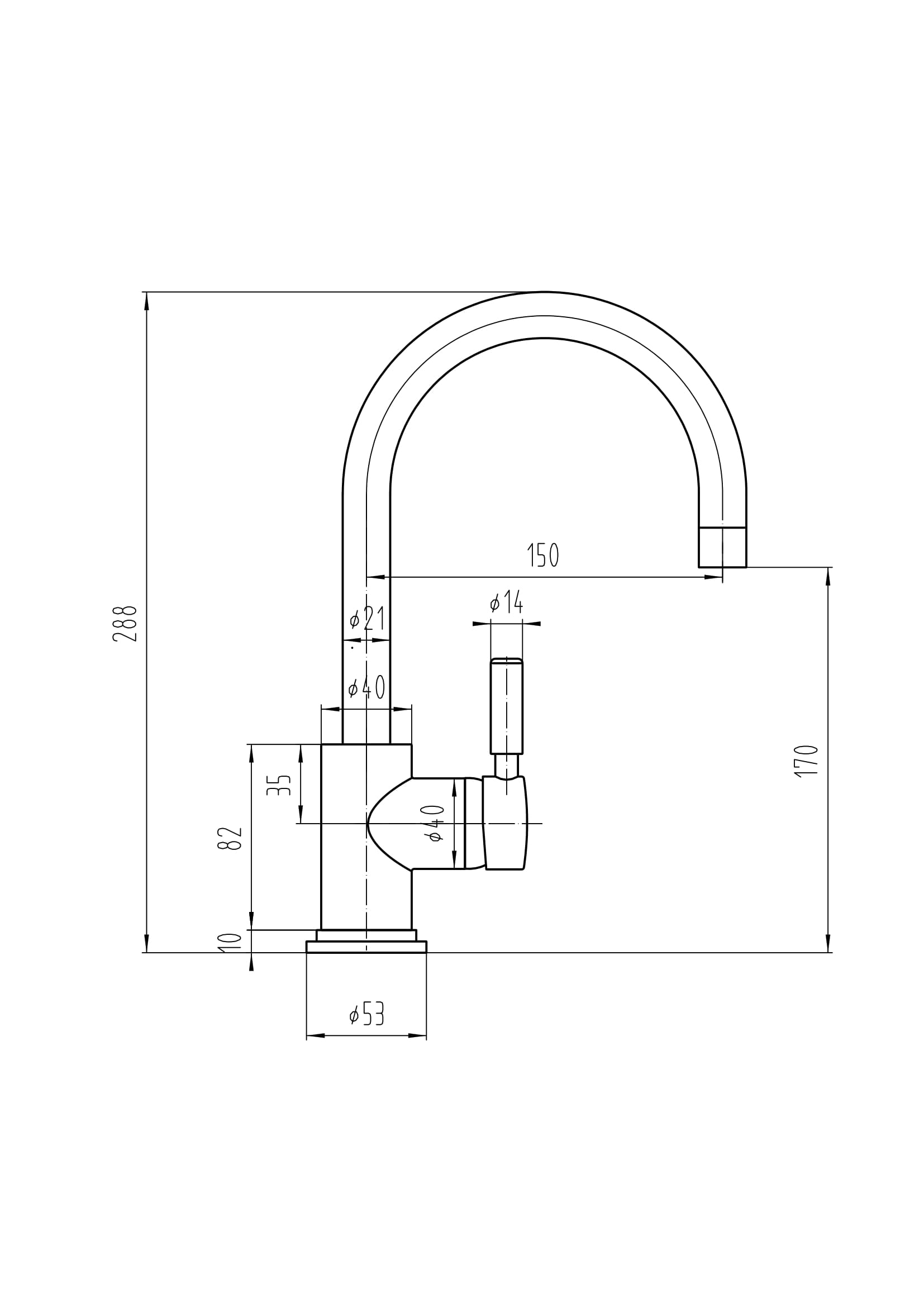 Hudson Reed Mono Basin Mixer PN480 - Image 2