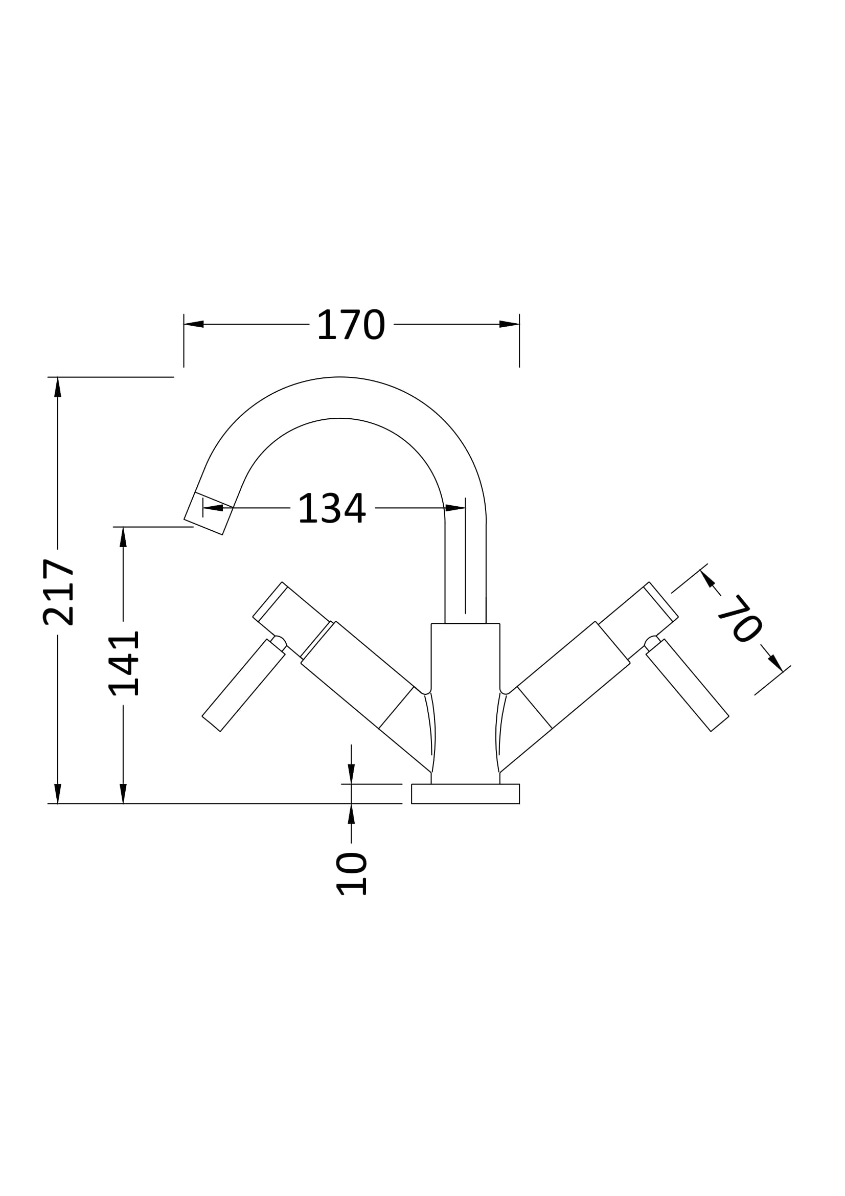 Hudson Reed Mono Basin Mixer TEL315 - Image 2