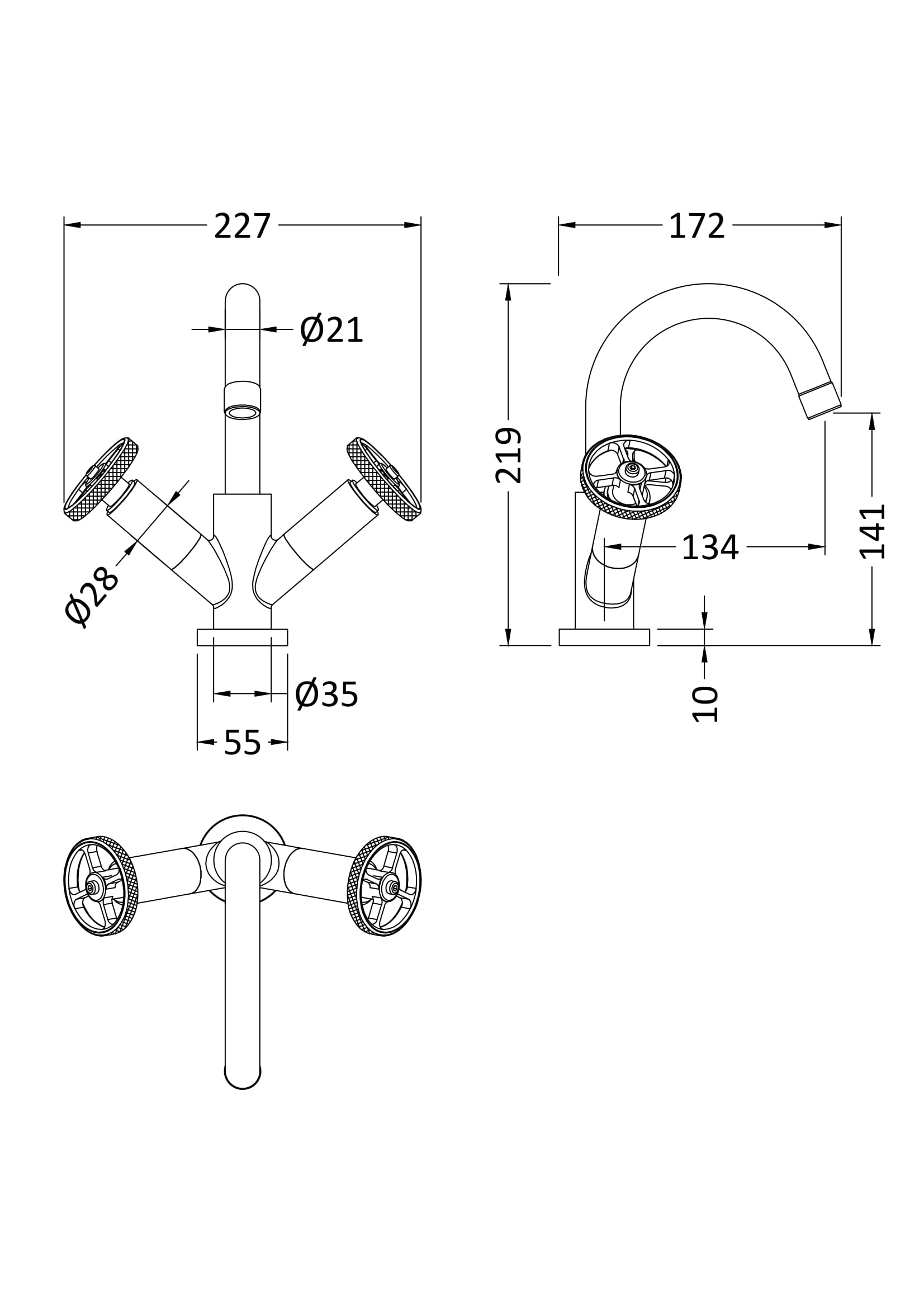 Hudson Reed Mono Basin Mixer TIW815 - Image 2