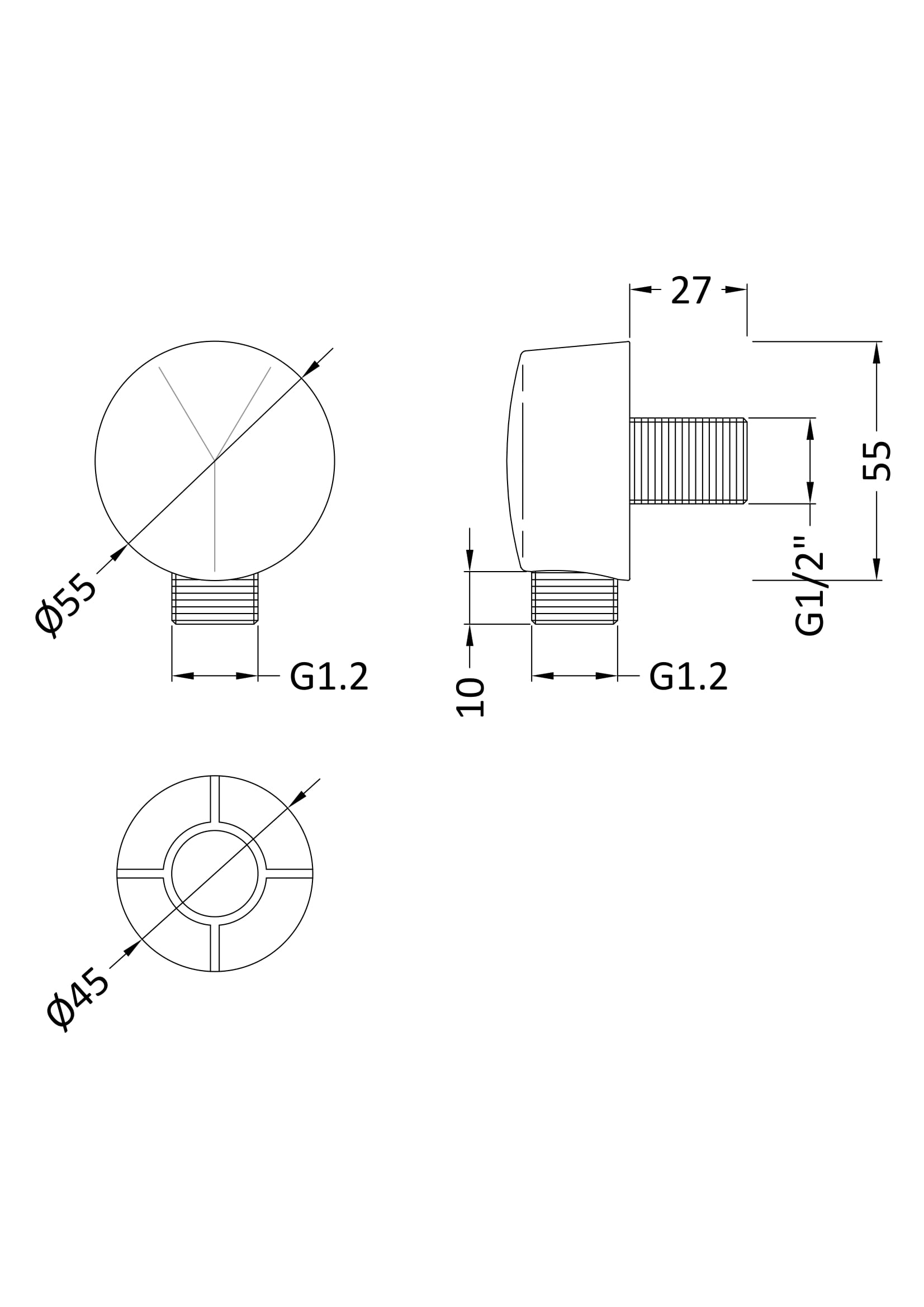 Hudson Reed Outlet Elbow A3203 - Image 2