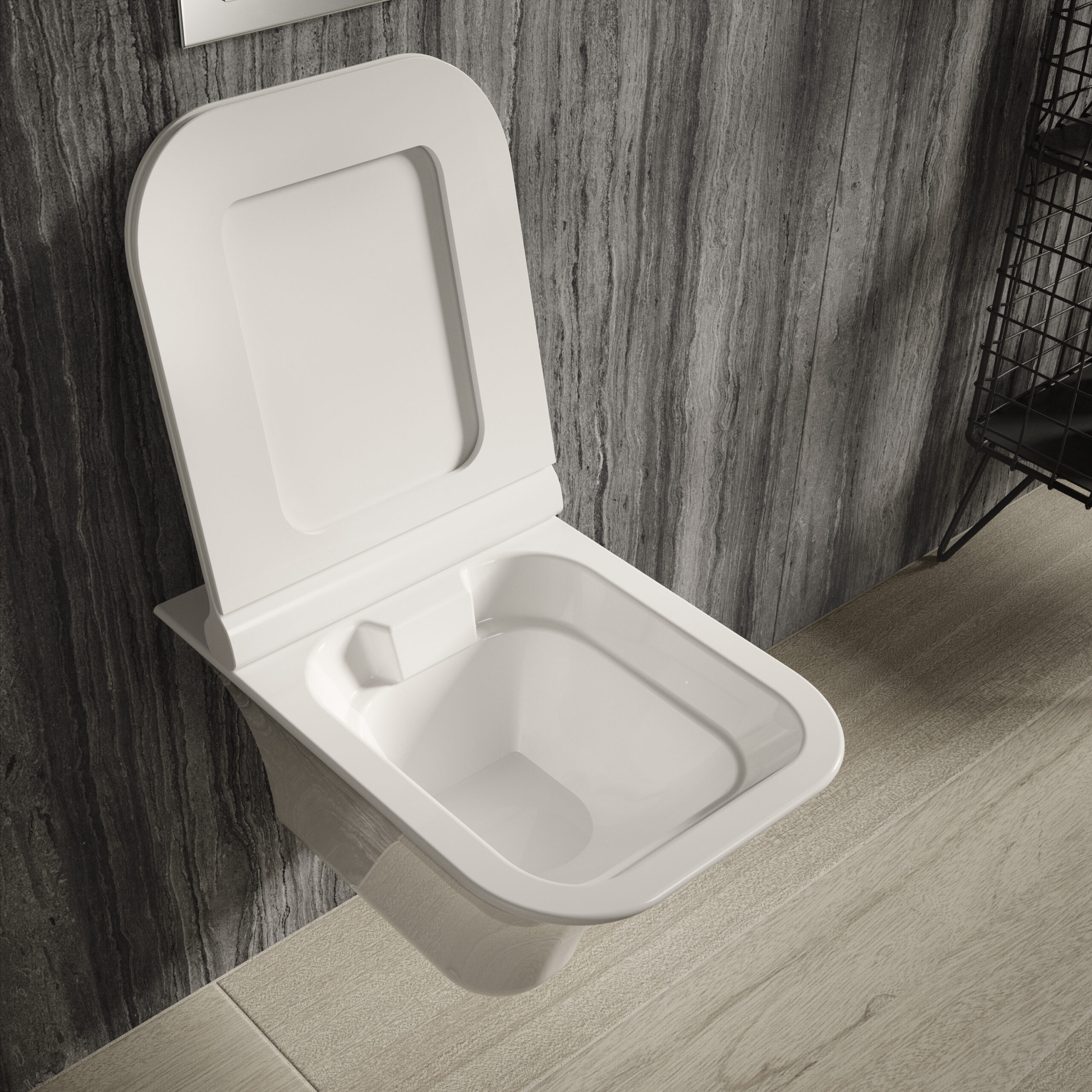 Hudson Reed Rimless Wall Hung Pan & Seat NCT140 - Image 2