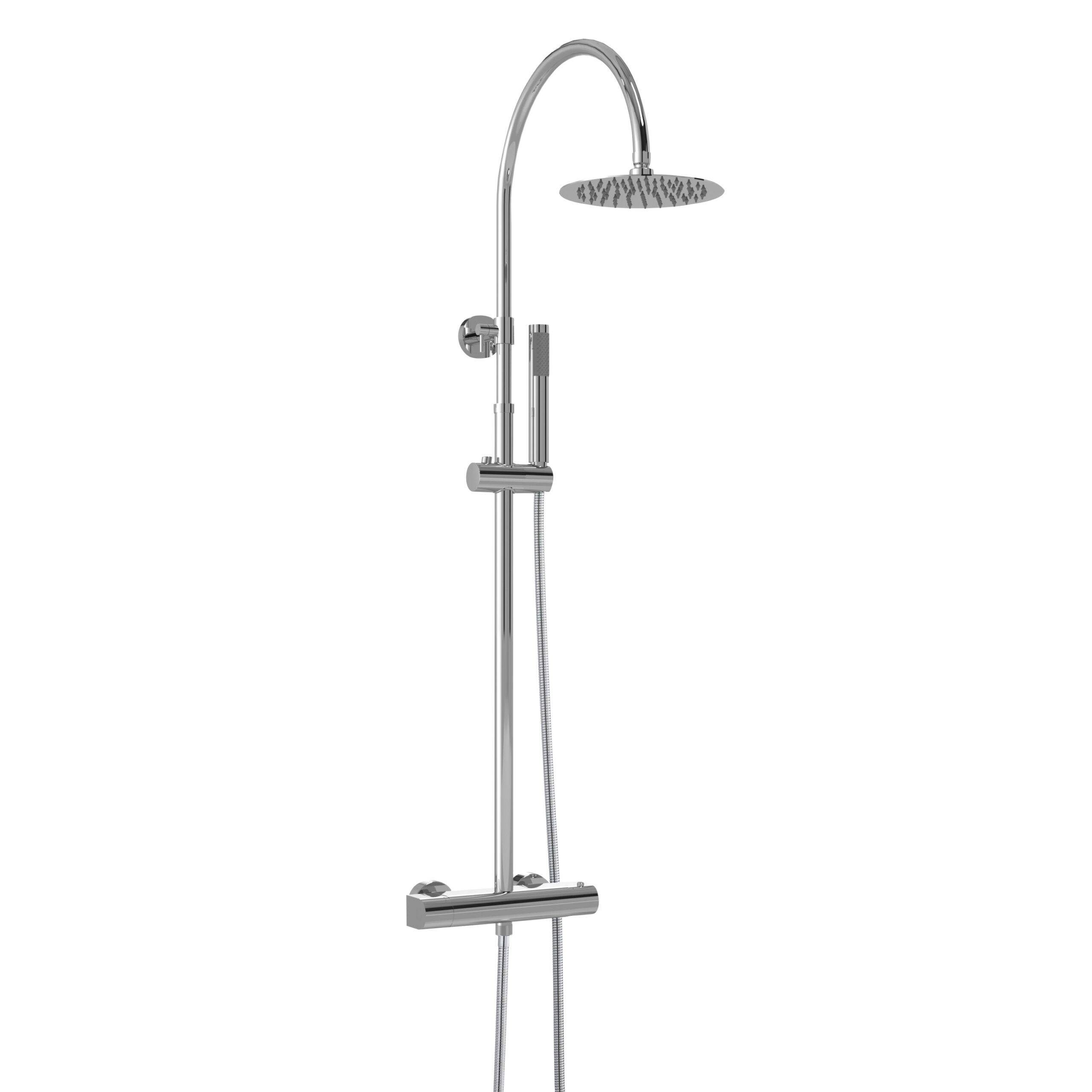 Hudson Reed Round Brass Thermostatic Bar Valve & Shower Kit A3530