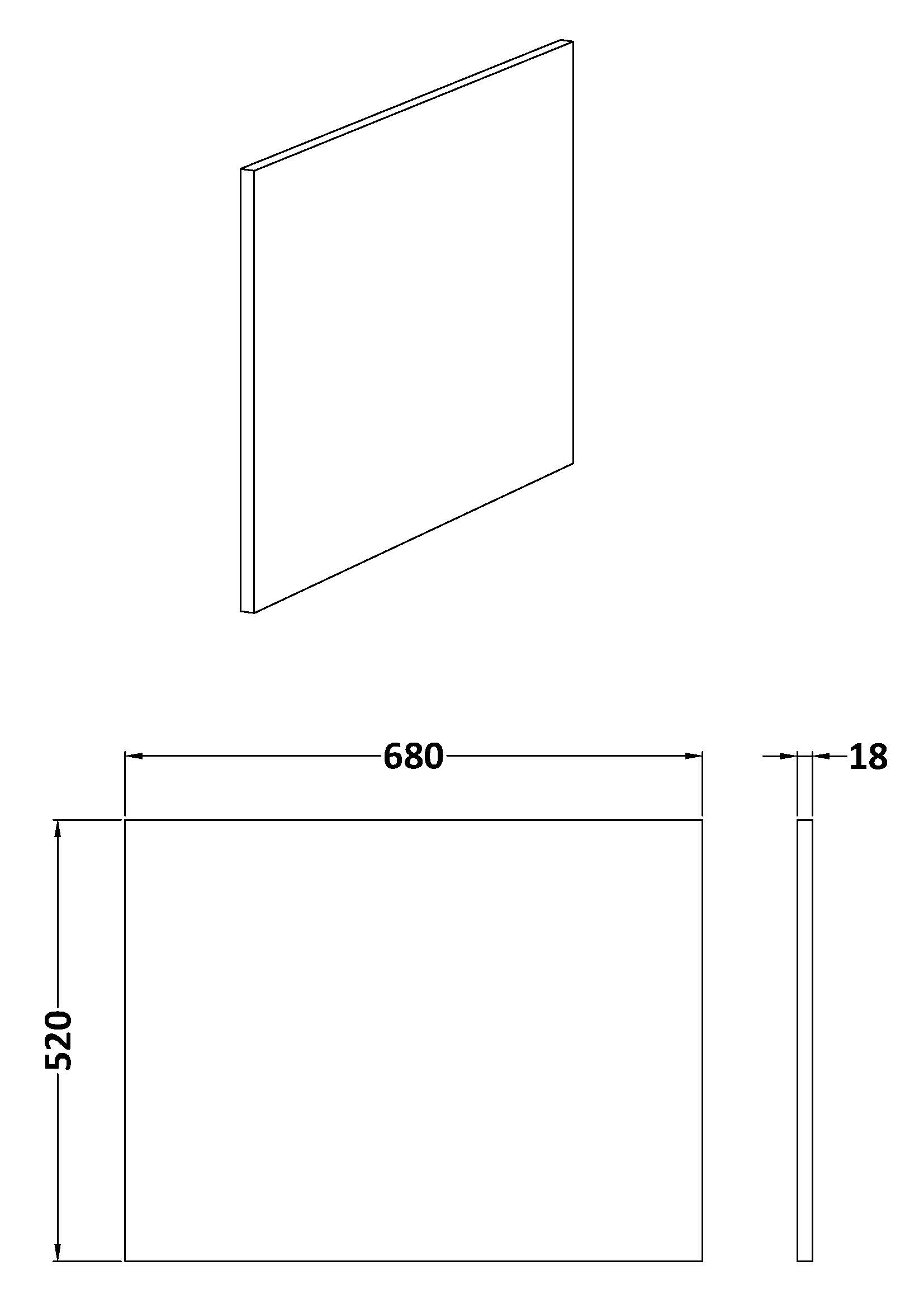 Hudson Reed Square Shower Bath End Panel NMP2931 - Image 2