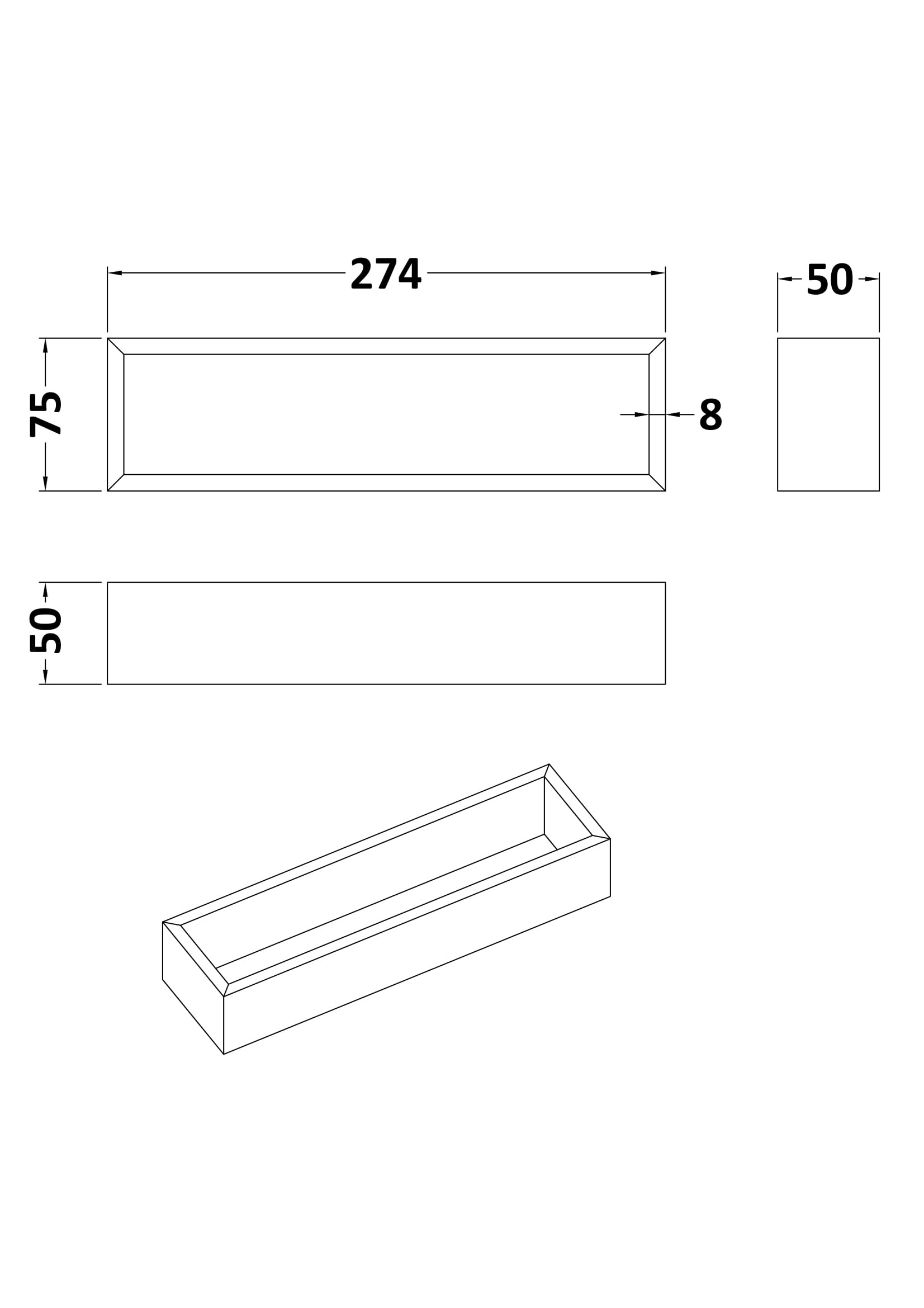 Hudson Reed Straight Bamboo Drawer Organiser DDS300 - Image 3