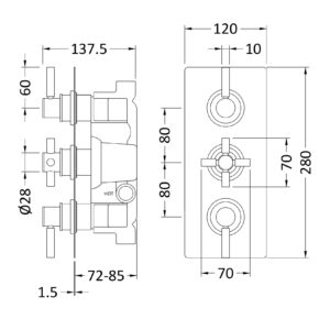 Hudson-Reed-Triple-Thermostatic-Shower-Valve-With-Diverter-A3023-3
