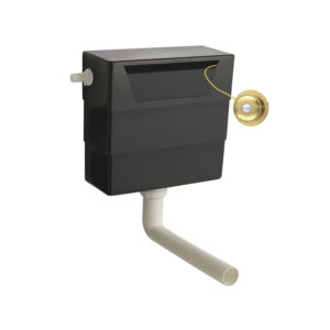 Hudson Reed Universal Access Cistern & Brushed Brass Traditional Flush Plate XTY6T03