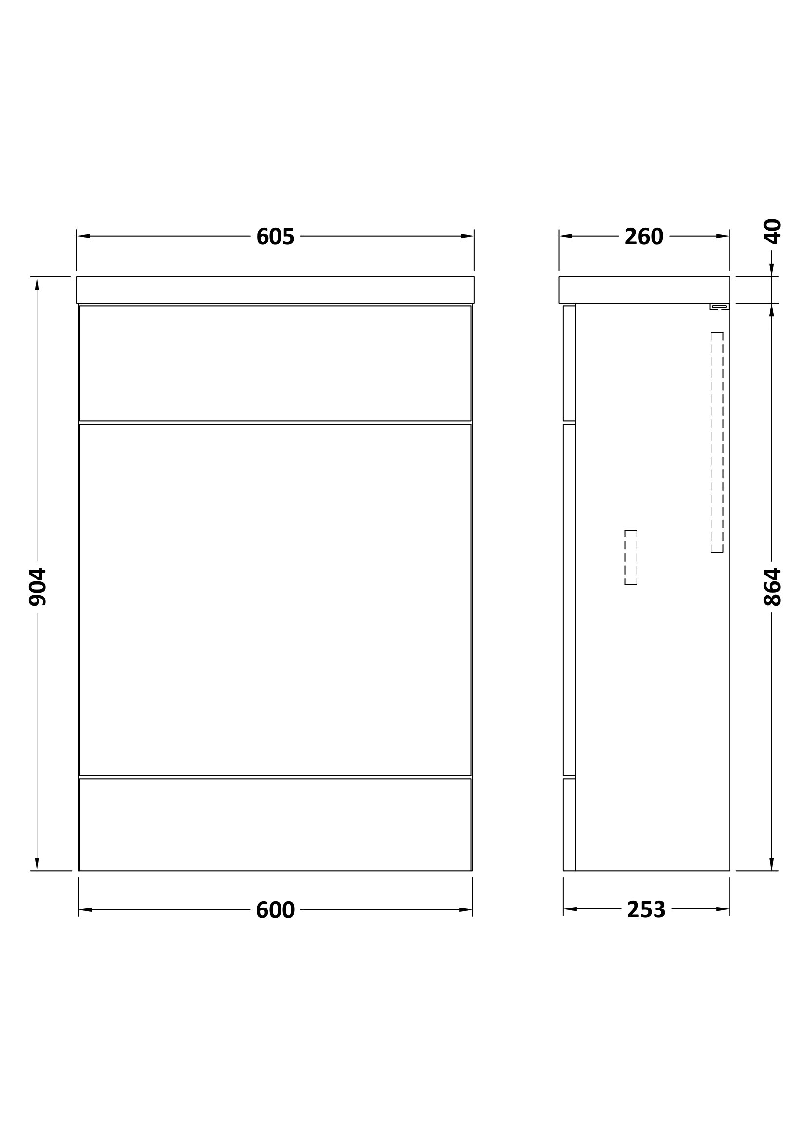 Hudson Reed WC Unit & Polymarble Top - Compact CBI919 - Image 3