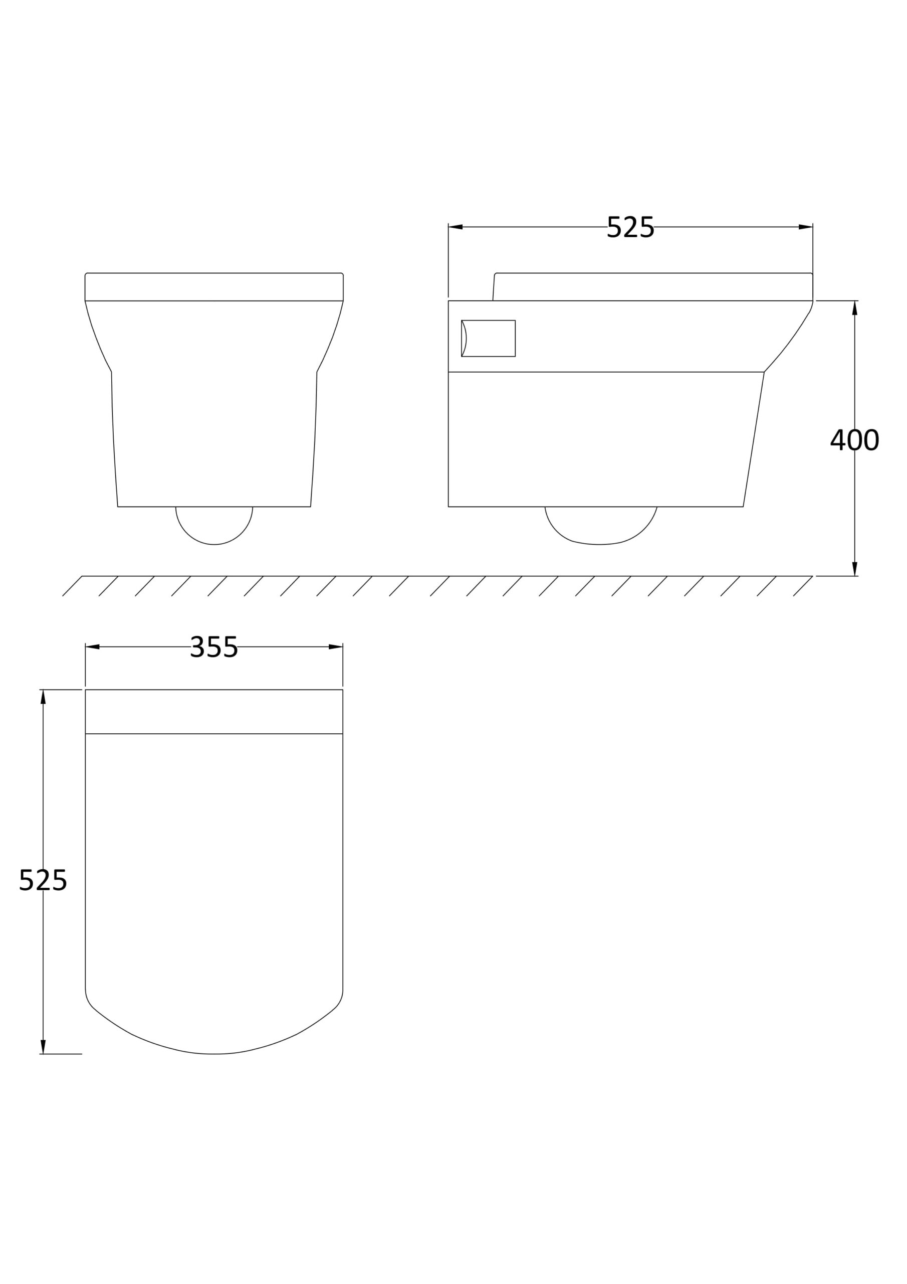 Hudson Reed Wall Hung Pan & Seat CLT007 - Image 2