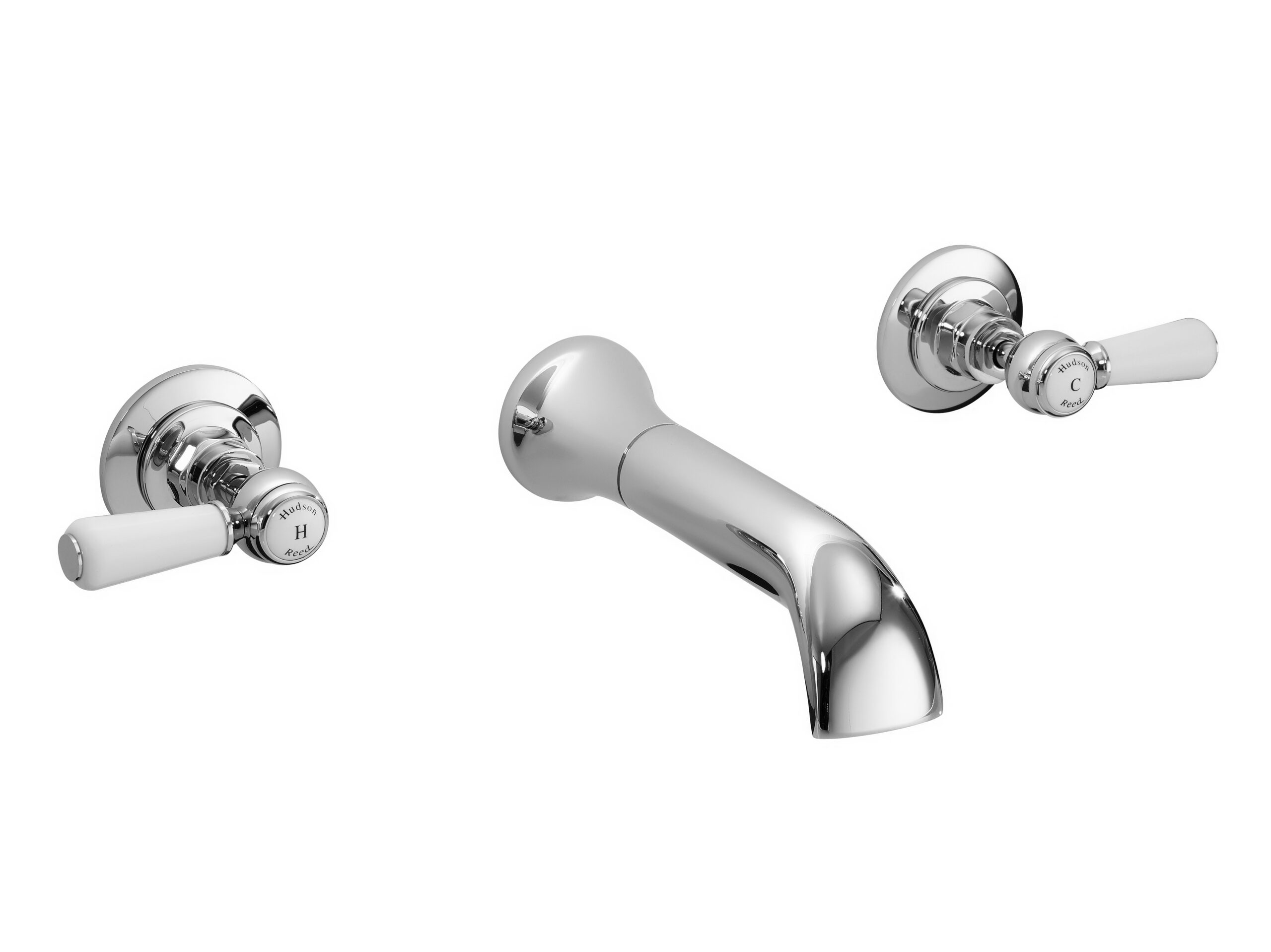 Hudson Reed Wall Mounted Bath Spout & Stop Taps BC309HL