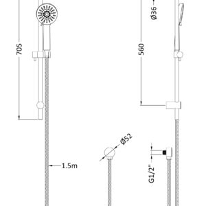 Hudson-Reed-Water-Saving-Slide-Rail-Kit-A3064-3